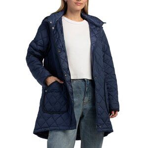 BERNARDO Navy Textured Quilted Jacket